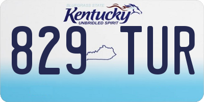 KY license plate 829TUR