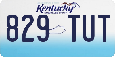 KY license plate 829TUT