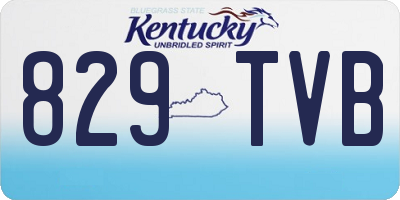 KY license plate 829TVB