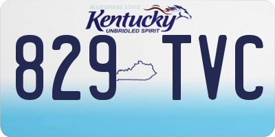KY license plate 829TVC
