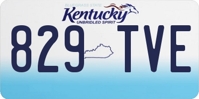 KY license plate 829TVE