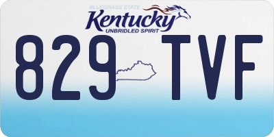 KY license plate 829TVF