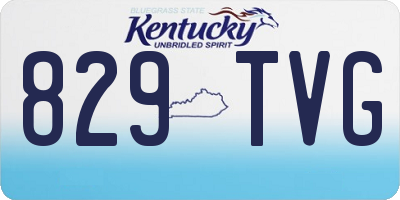 KY license plate 829TVG