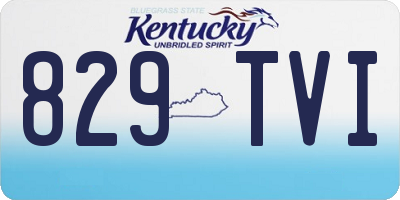 KY license plate 829TVI