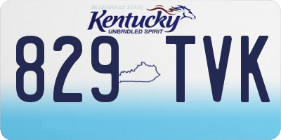 KY license plate 829TVK