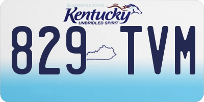 KY license plate 829TVM