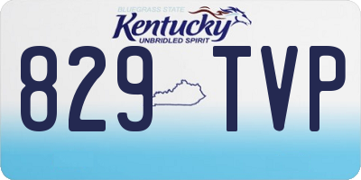 KY license plate 829TVP