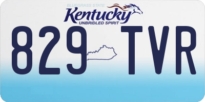 KY license plate 829TVR