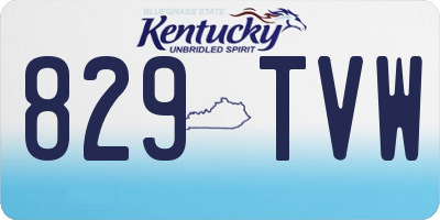 KY license plate 829TVW