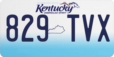 KY license plate 829TVX