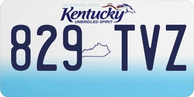 KY license plate 829TVZ