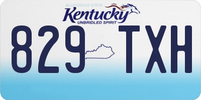 KY license plate 829TXH