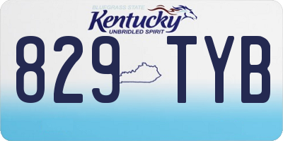 KY license plate 829TYB