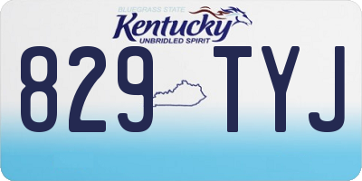 KY license plate 829TYJ