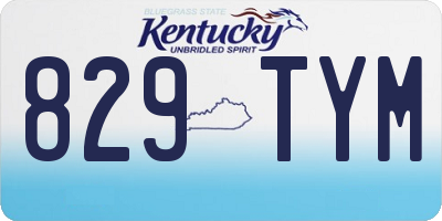 KY license plate 829TYM