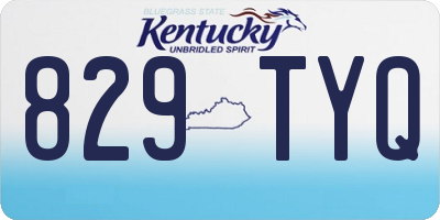 KY license plate 829TYQ