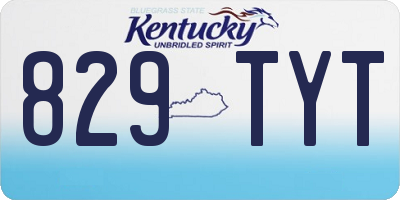 KY license plate 829TYT