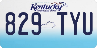 KY license plate 829TYU