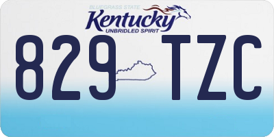 KY license plate 829TZC
