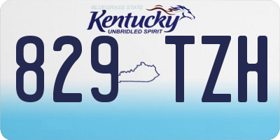 KY license plate 829TZH