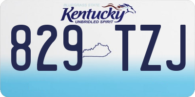 KY license plate 829TZJ