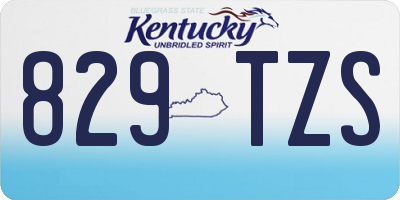 KY license plate 829TZS