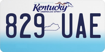 KY license plate 829UAE