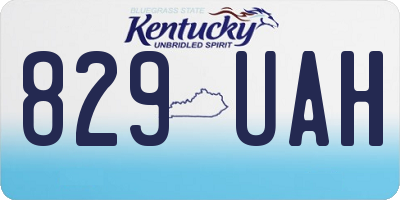KY license plate 829UAH