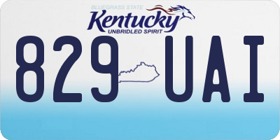 KY license plate 829UAI