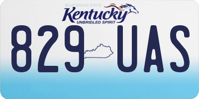 KY license plate 829UAS