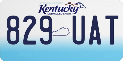 KY license plate 829UAT
