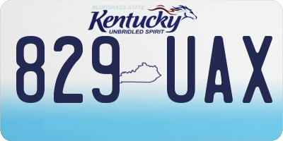 KY license plate 829UAX
