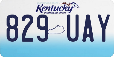 KY license plate 829UAY