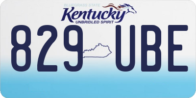 KY license plate 829UBE