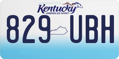 KY license plate 829UBH