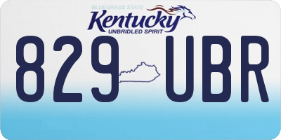 KY license plate 829UBR