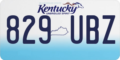 KY license plate 829UBZ