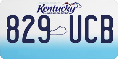 KY license plate 829UCB