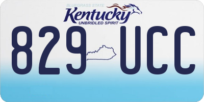 KY license plate 829UCC