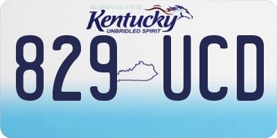 KY license plate 829UCD