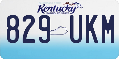 KY license plate 829UKM