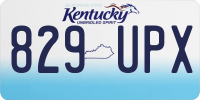 KY license plate 829UPX