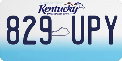 KY license plate 829UPY
