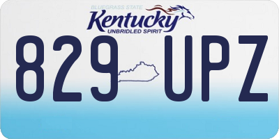 KY license plate 829UPZ