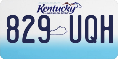 KY license plate 829UQH