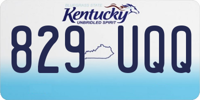KY license plate 829UQQ