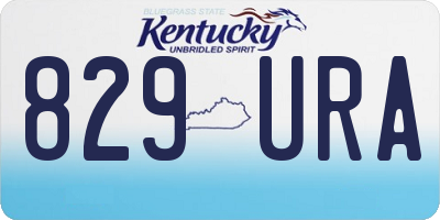 KY license plate 829URA