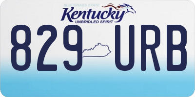 KY license plate 829URB