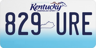 KY license plate 829URE