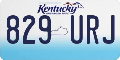 KY license plate 829URJ